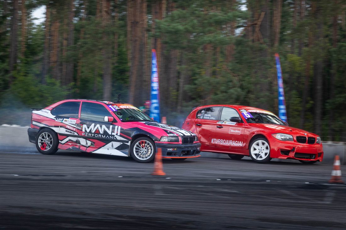Benas Jonutis – NKTK drifto važiavimas, BMW E36 Compact + BMW E87 Turbo