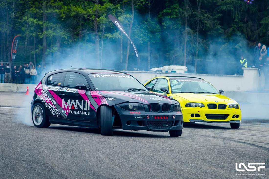 Benas Jonutis – NKTK drifto važiavimas, BMW E36 Compact + BMW E87 Turbo