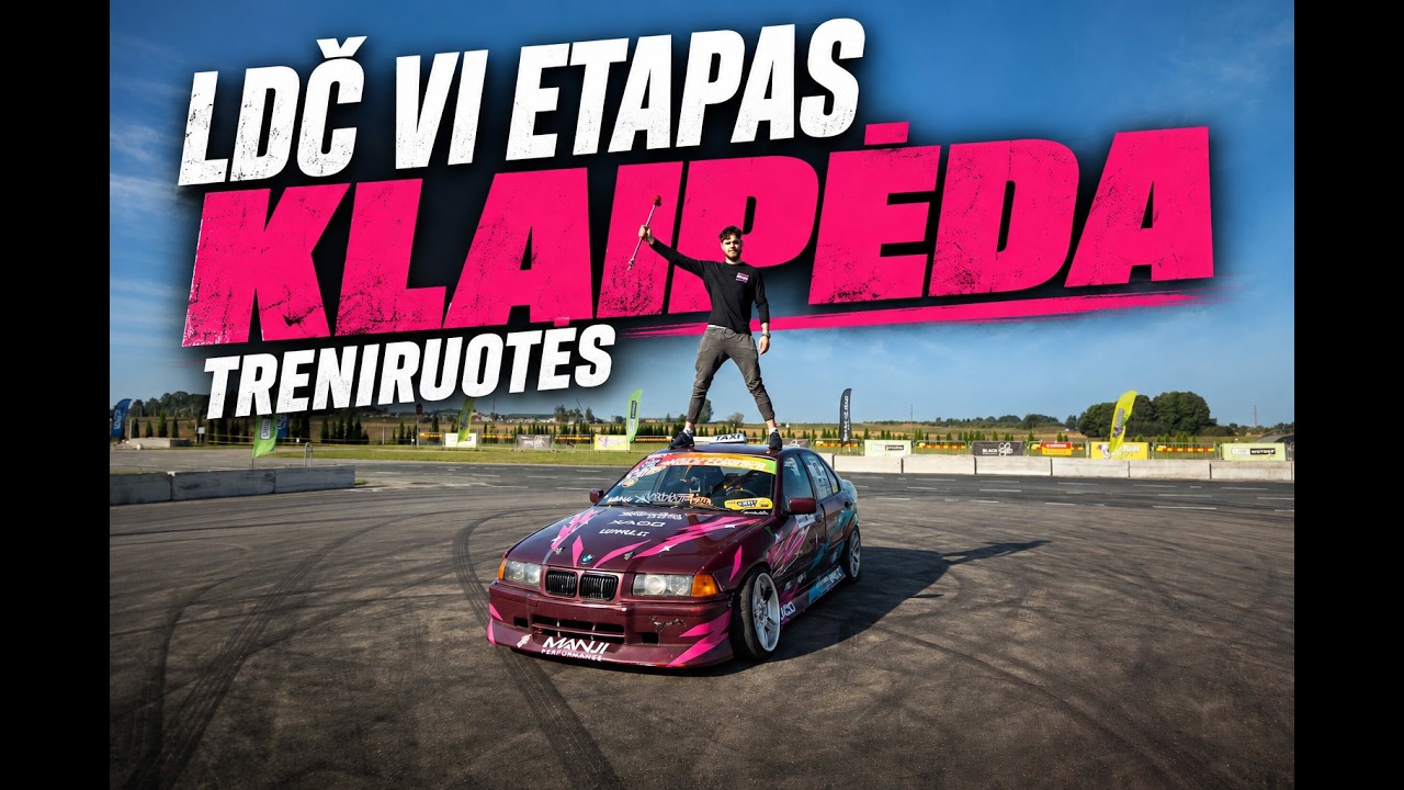 Klaipėda Drift Finals treniruotės – NKTK bolidas Klaipėdos autodrome, kadras iš naujo YouTube video