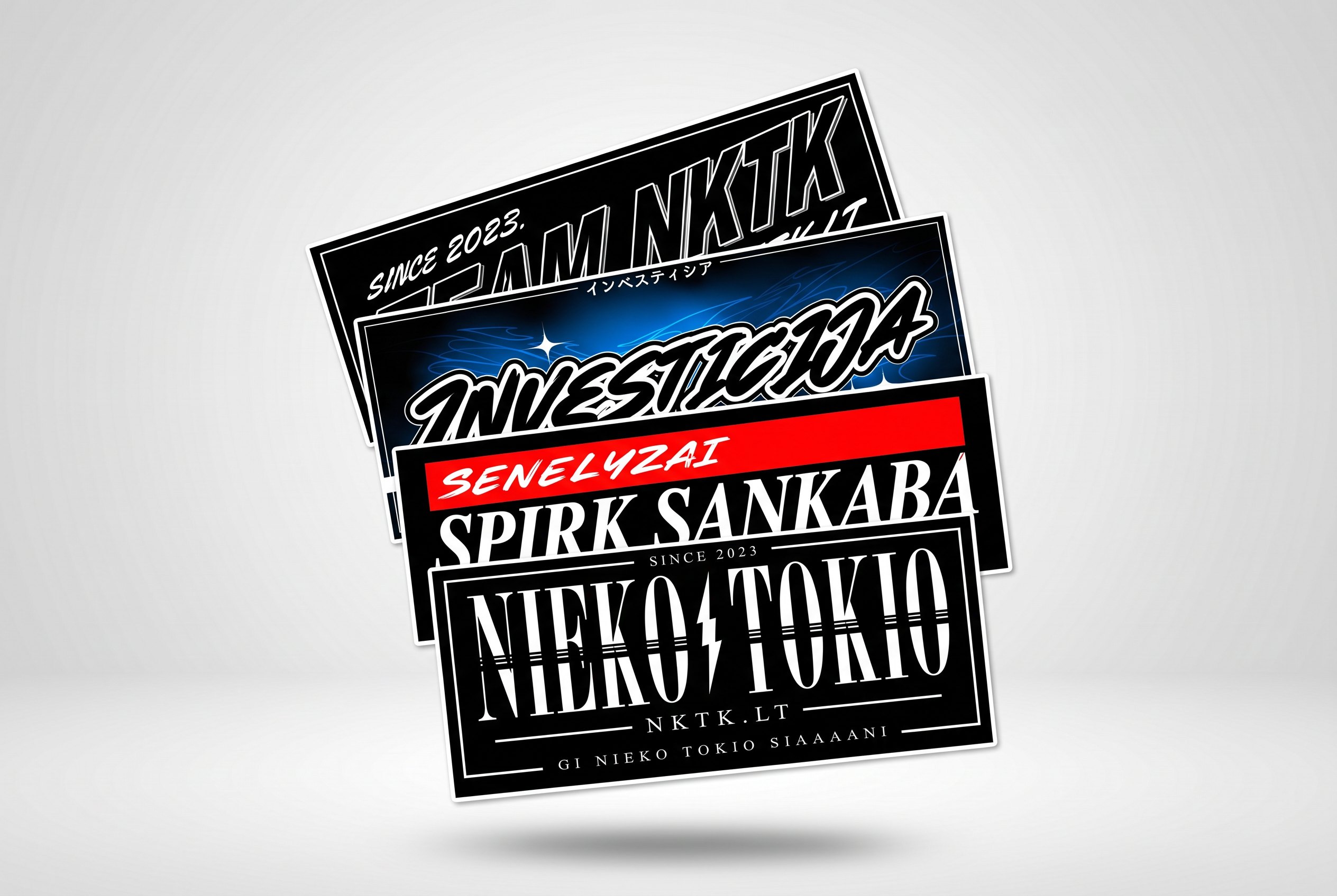 NKTK Lipdukų rinkinys (4 vnt.) — oficialus NKTK drifto komandos merch